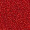 Miyuki 11 Round Seed Bead, 11-10F, Matte Silver Lined Flame Red, 13 grams